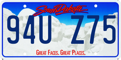 SD license plate 94UZ75