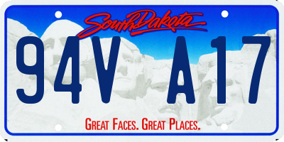 SD license plate 94VA17