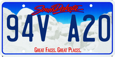 SD license plate 94VA20