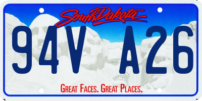 SD license plate 94VA26