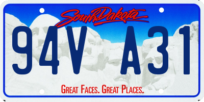 SD license plate 94VA31
