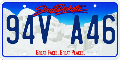 SD license plate 94VA46
