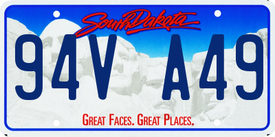 SD license plate 94VA49