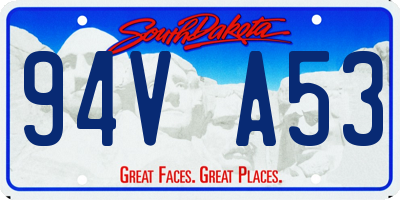 SD license plate 94VA53