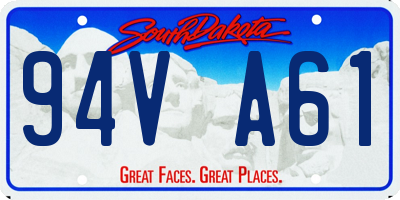 SD license plate 94VA61