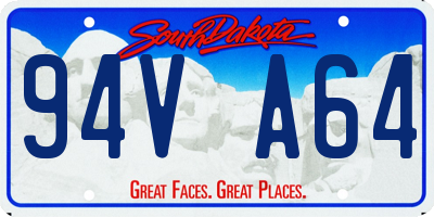 SD license plate 94VA64