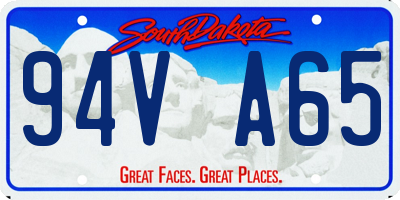SD license plate 94VA65