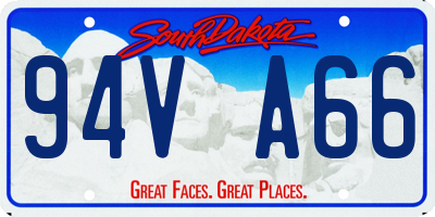 SD license plate 94VA66