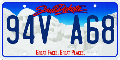 SD license plate 94VA68