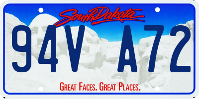 SD license plate 94VA72