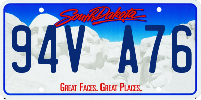 SD license plate 94VA76