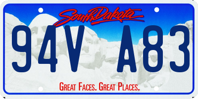 SD license plate 94VA83