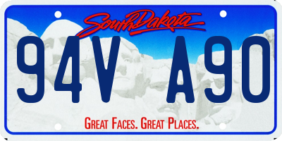 SD license plate 94VA90