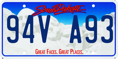 SD license plate 94VA93