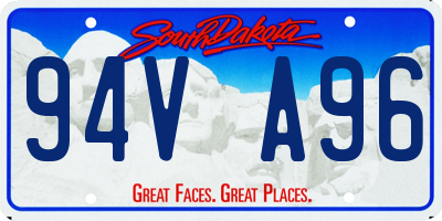 SD license plate 94VA96