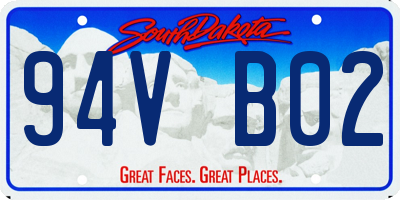SD license plate 94VB02