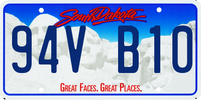 SD license plate 94VB10