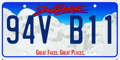SD license plate 94VB11
