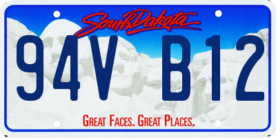 SD license plate 94VB12