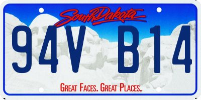 SD license plate 94VB14