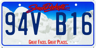 SD license plate 94VB16