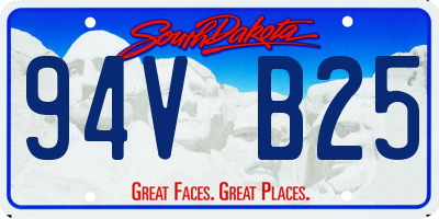 SD license plate 94VB25