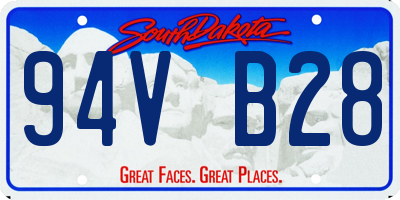 SD license plate 94VB28