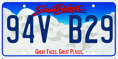 SD license plate 94VB29