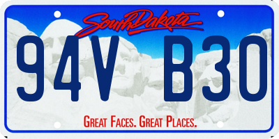 SD license plate 94VB30