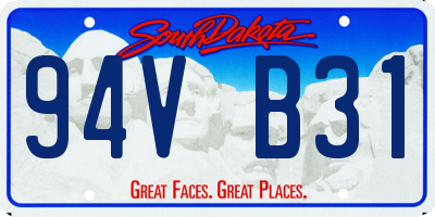 SD license plate 94VB31