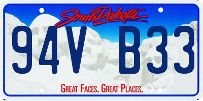 SD license plate 94VB33