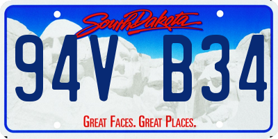 SD license plate 94VB34