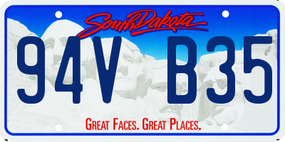 SD license plate 94VB35