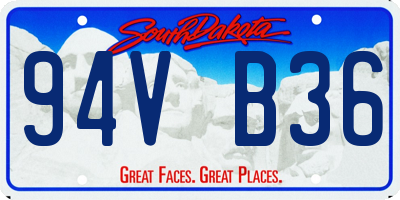 SD license plate 94VB36