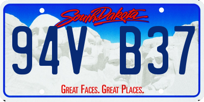 SD license plate 94VB37