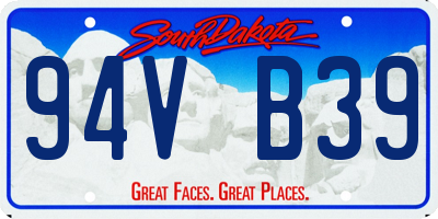 SD license plate 94VB39