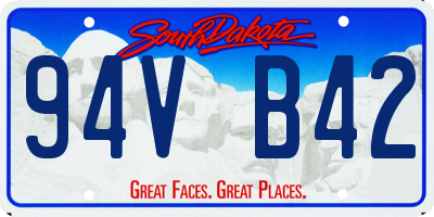 SD license plate 94VB42