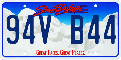 SD license plate 94VB44