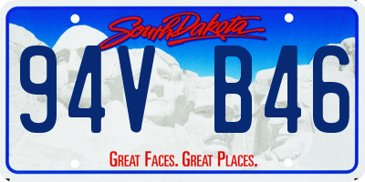 SD license plate 94VB46