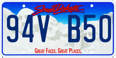 SD license plate 94VB50