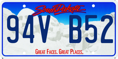 SD license plate 94VB52
