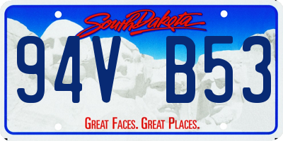 SD license plate 94VB53