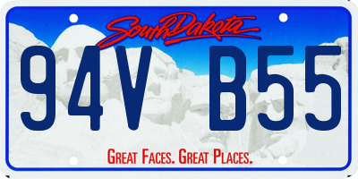 SD license plate 94VB55