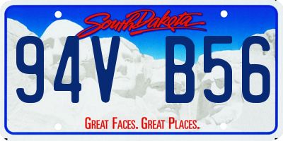 SD license plate 94VB56
