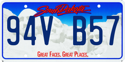 SD license plate 94VB57