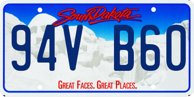 SD license plate 94VB60