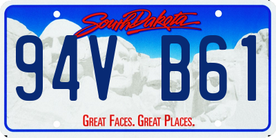 SD license plate 94VB61