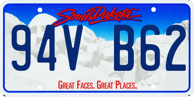 SD license plate 94VB62