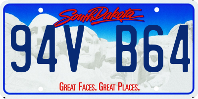 SD license plate 94VB64