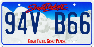 SD license plate 94VB66